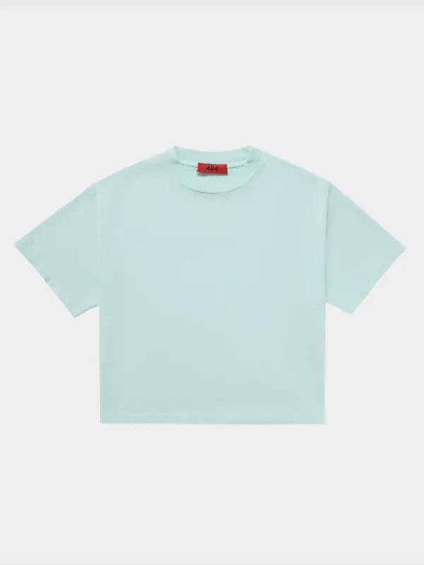 Cropped Alias T-Shirt in Mint made by 424