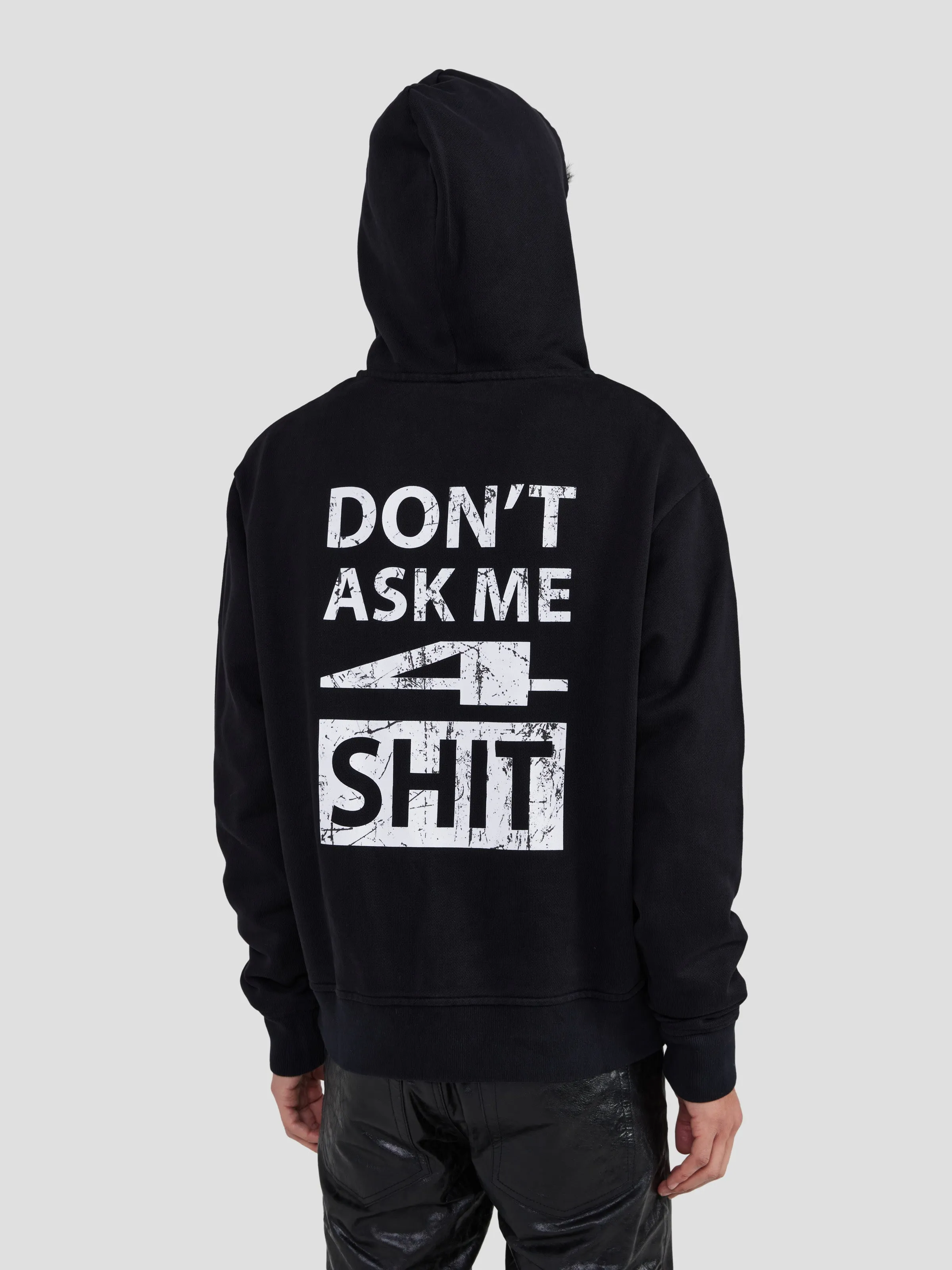 Zip-Up Hoodie in Black sold by 424 product image thumbnail 5