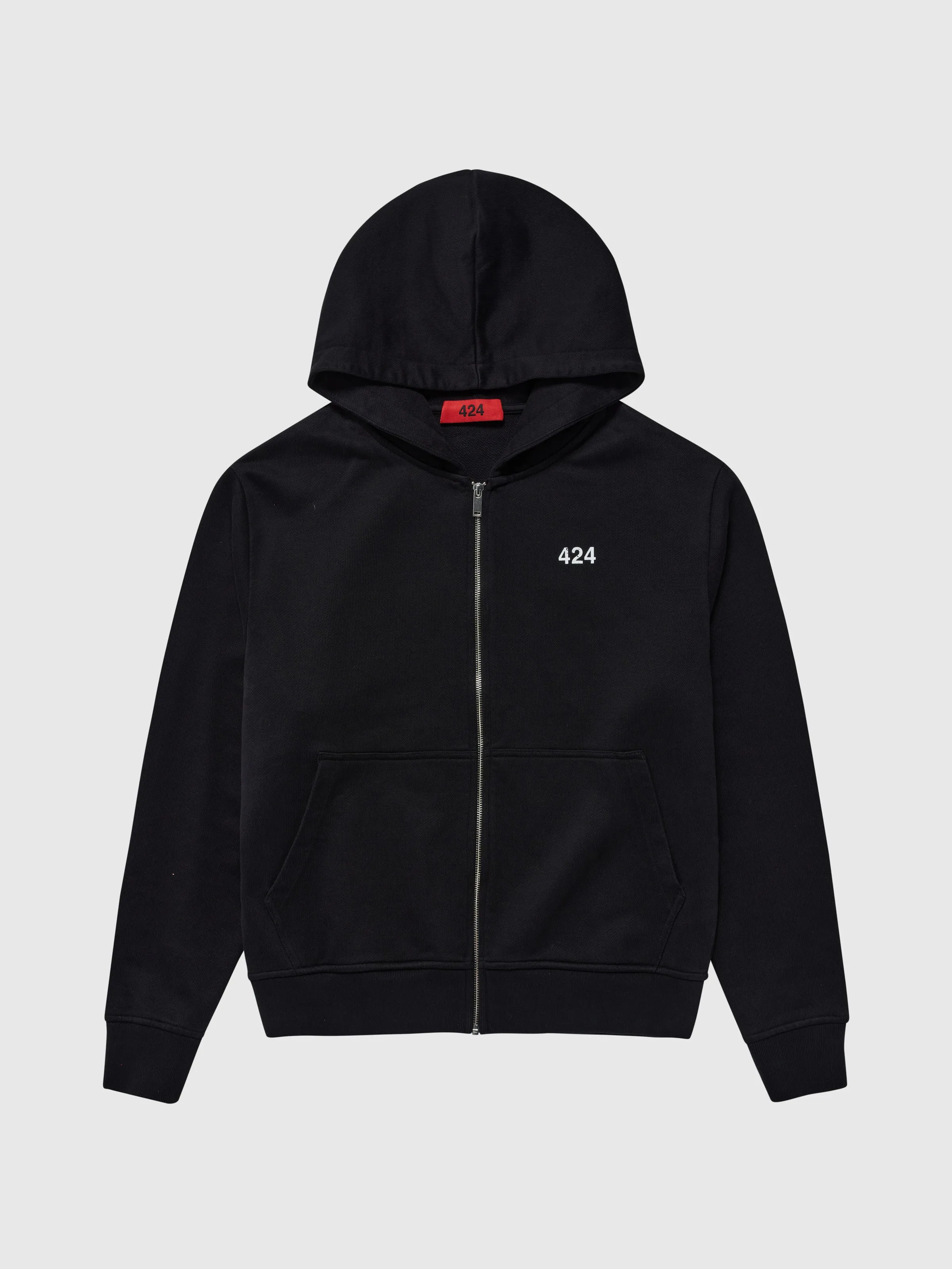 Zip-Up Hoodie in Black sold by 424