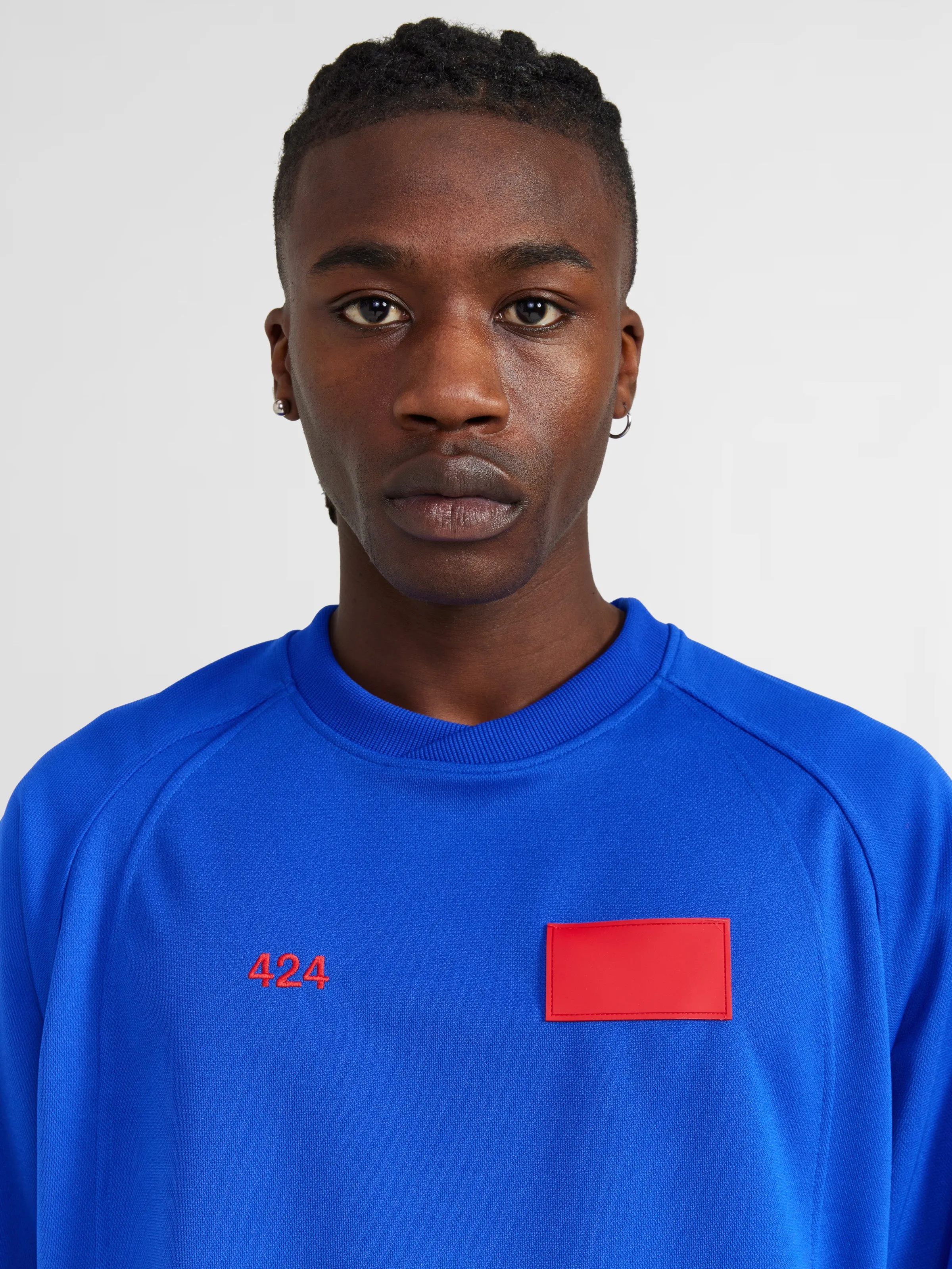 Square Logo Long Sleeve T-Shirt in Blue sold by 424 product image thumbnail 4