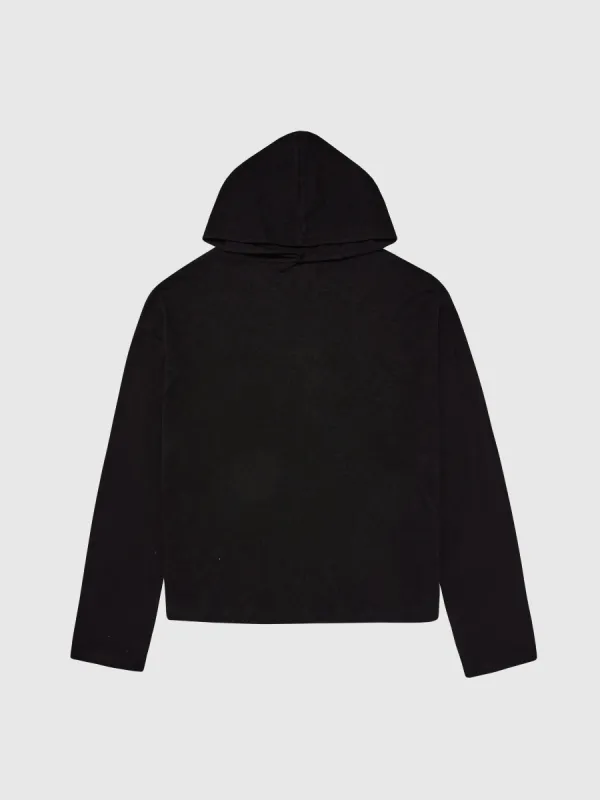 Hooded Long Sleeve in Black sold by 424
