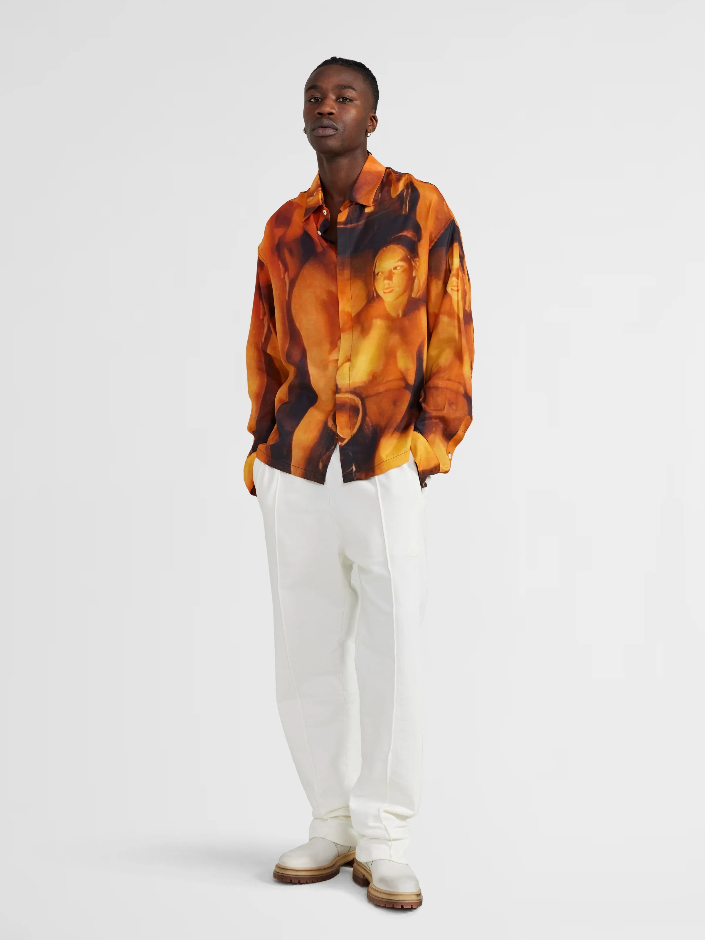 Printed Button-Up in Orange sold by 424 product image thumbnail 4