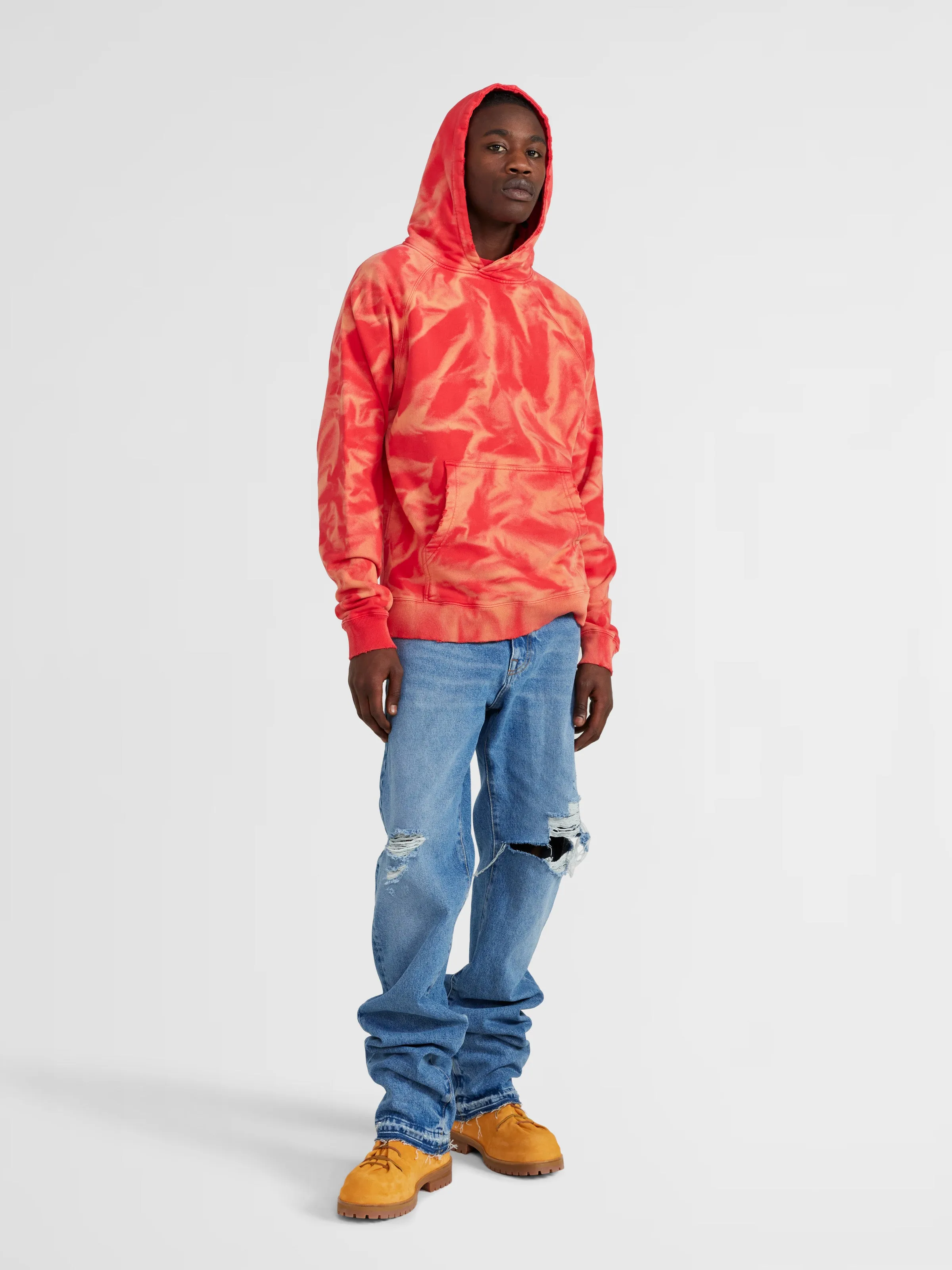 Distressed Hoodie in Red sold by 424 product image thumbnail 4