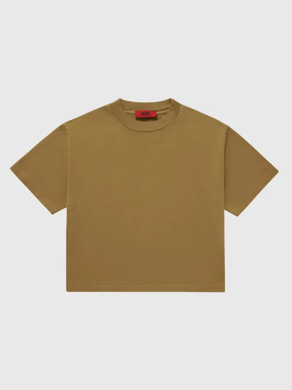 Cropped Alias T-Shirt in Camel made by 424