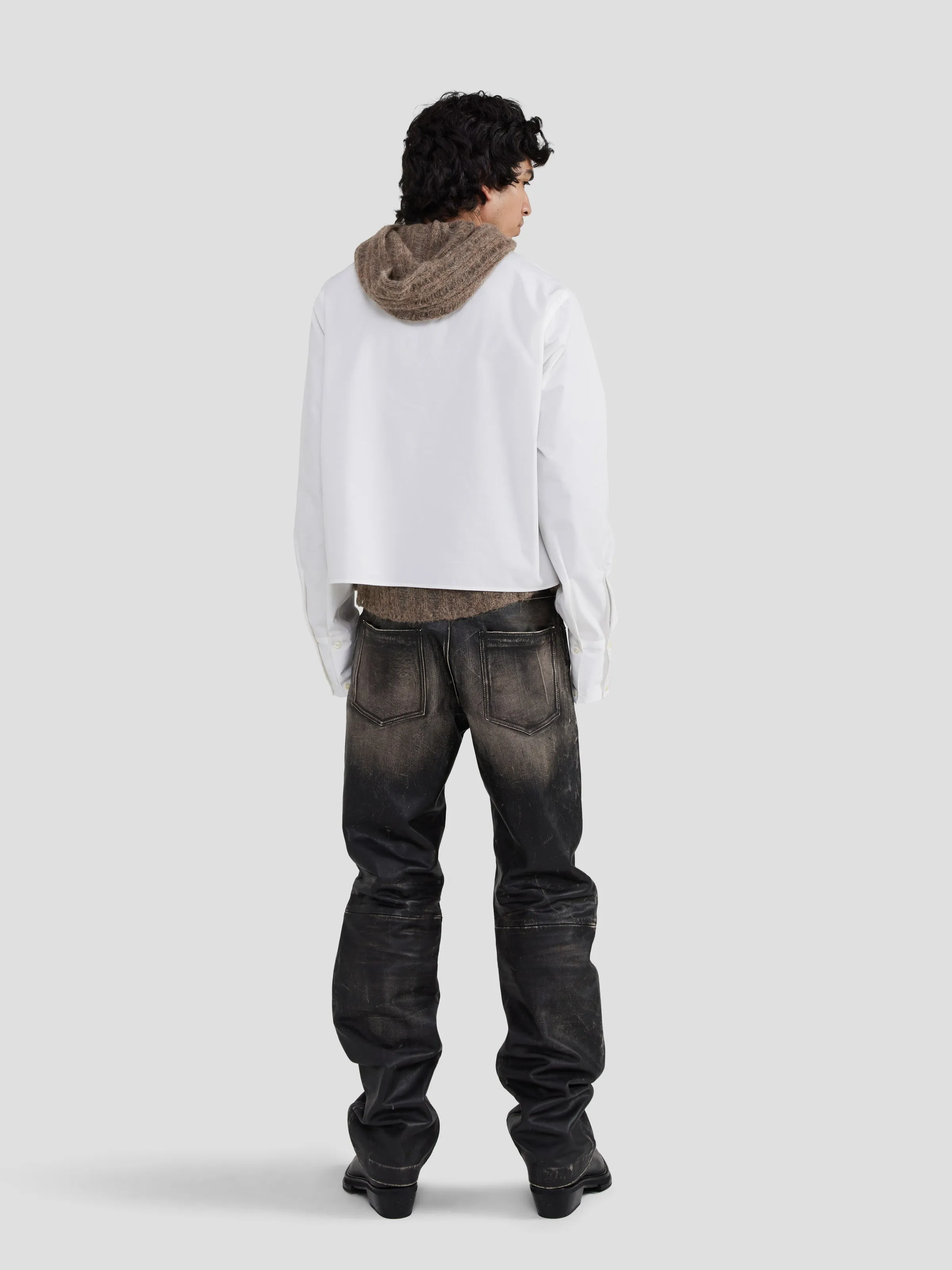 Cropped Shirt in White sold by 424 product image thumbnail 5