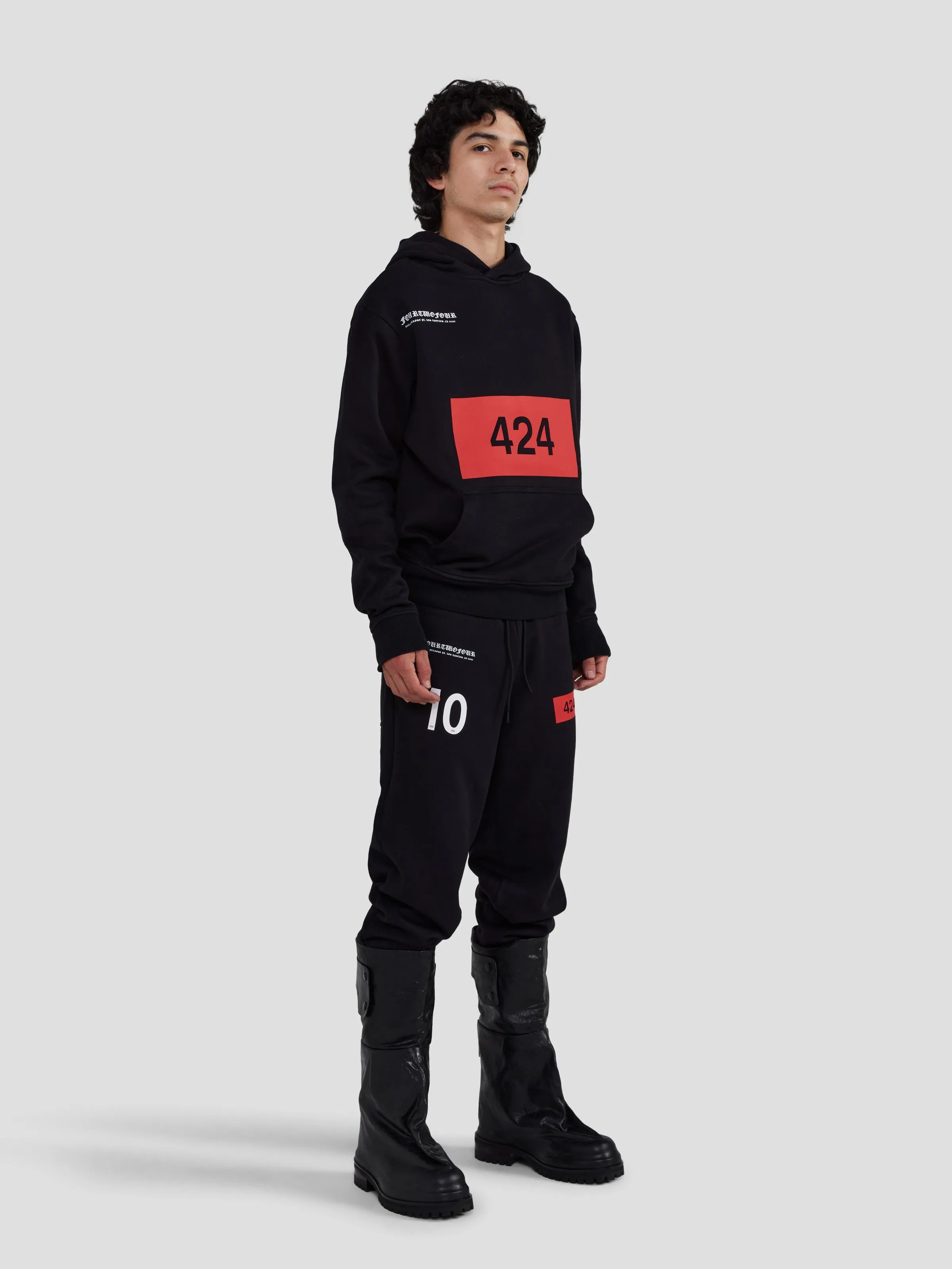 424 Hoodie in Black sold by 424 product image thumbnail 3