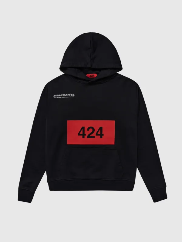 424 Hoodie in Black sold by 424