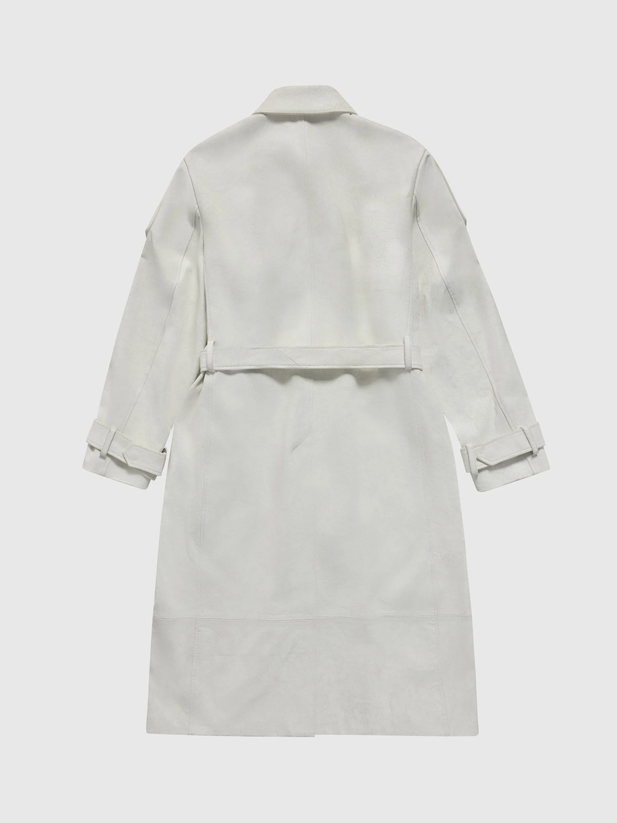 Leather Trench Coat in White sold by 424 product image thumbnail 4