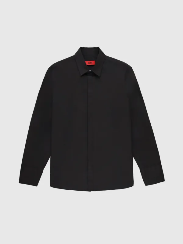 Poplin Shirt in Black sold by 424