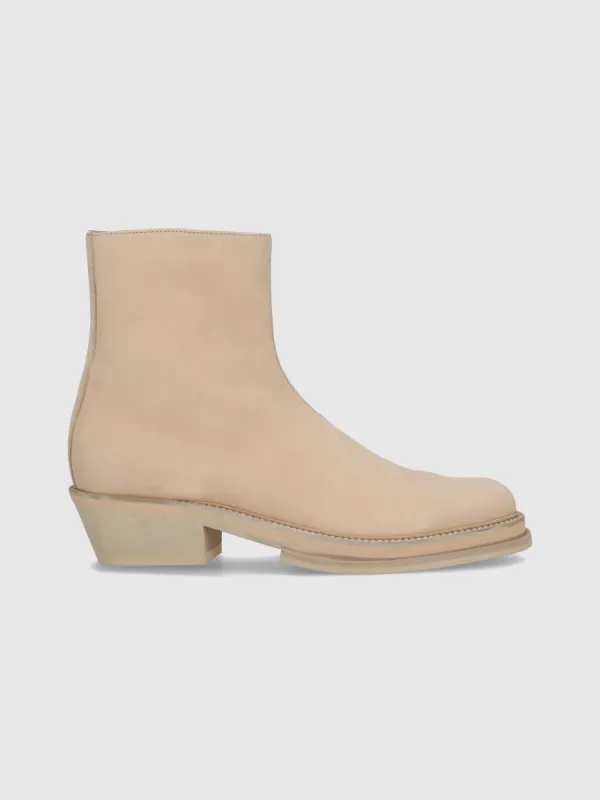 Nabuk Leather West Coast Boot in Cream sold by 424