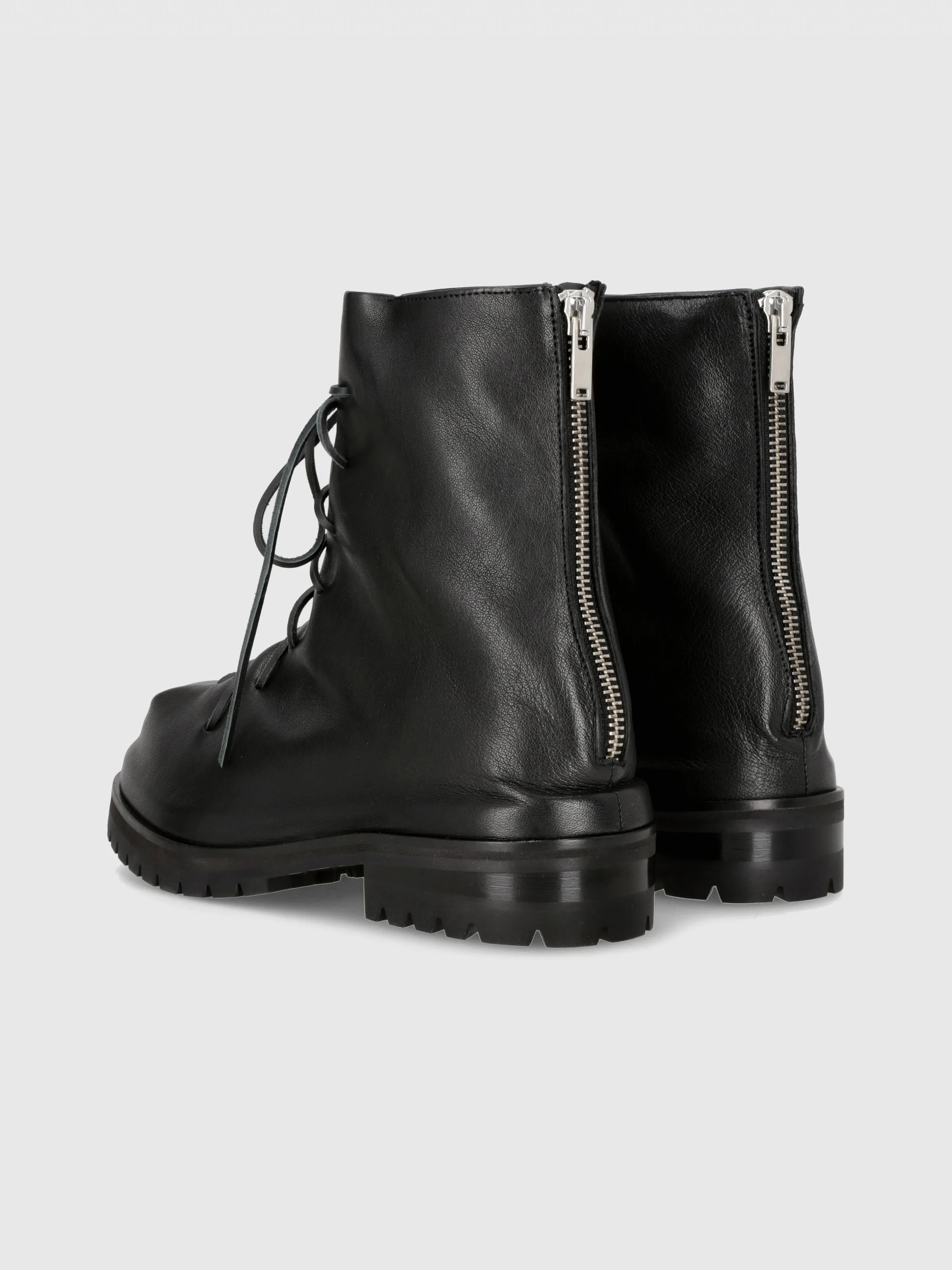 Leather Laced Up Marathon Boot in Black sold by 424 product image thumbnail 3