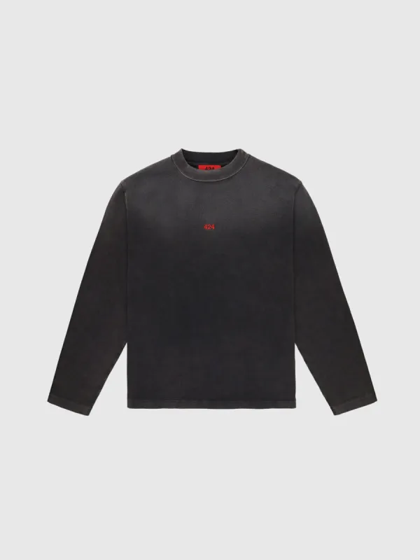 Alias Long Sleeve Rib Jersey T-shirt in Black made by 424