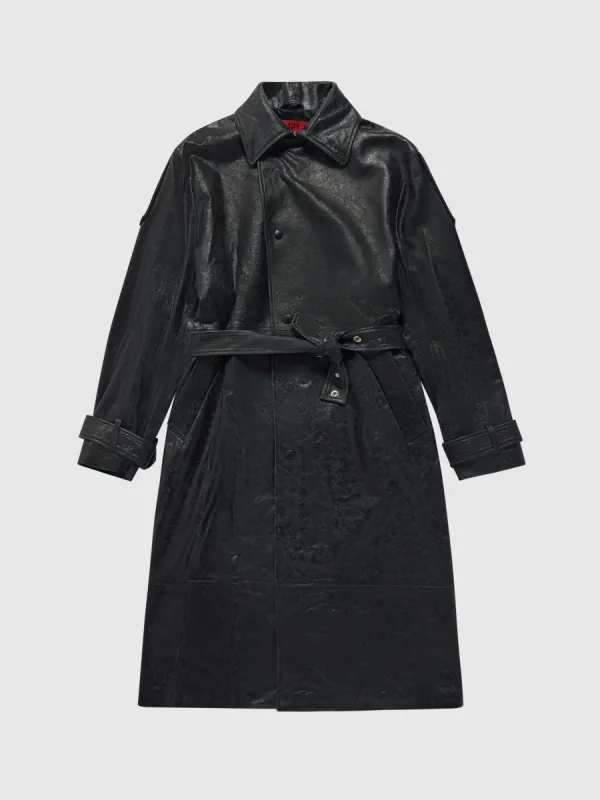 Paper Leather Trench in Black sold by 424