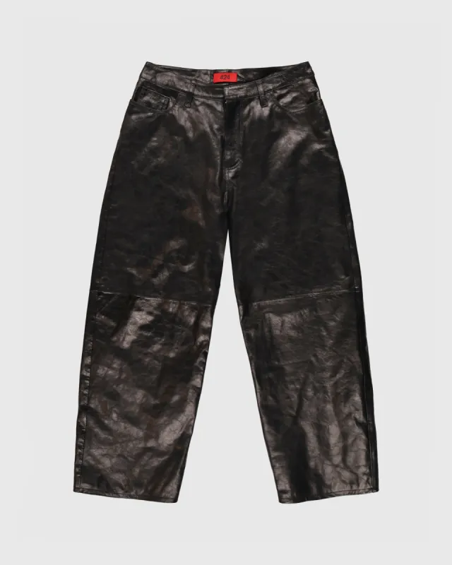 Big Daddy Tumbler Leather Pant in Black sold by 424
