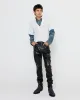 Five Pocket Paper Leather Pant in Black sold by 424