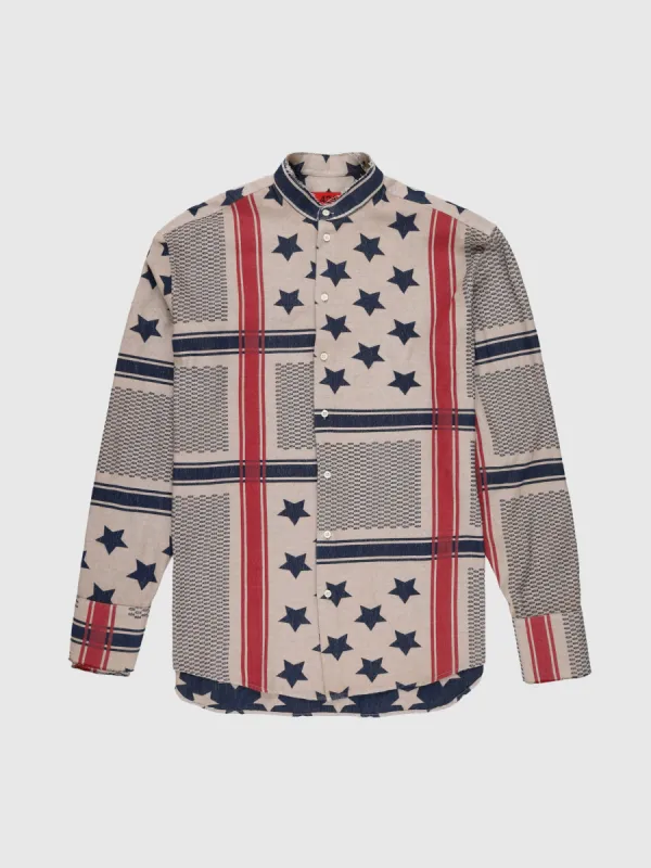 Polycotton Tunic in American Flag Print sold by 424