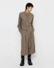Cropped Shirt With Shoulder Pads in Plaid Brown sold by 424