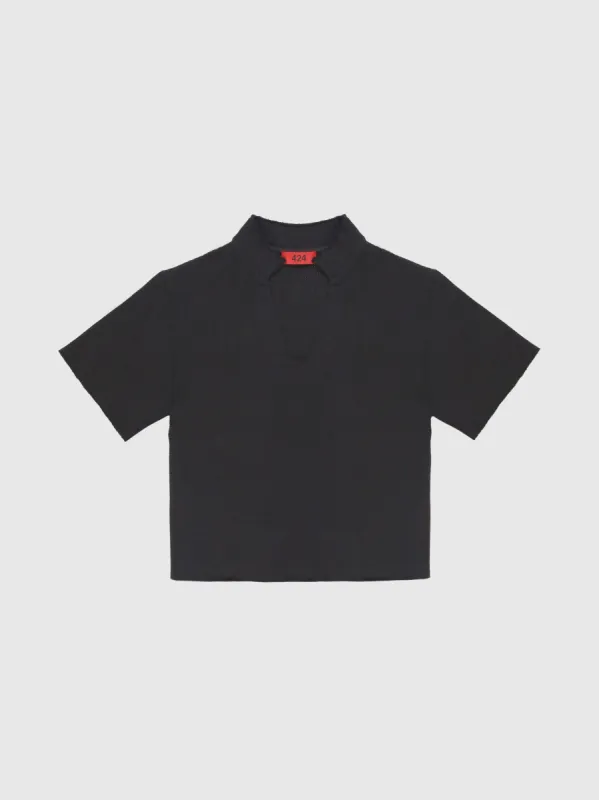 Short Sleeve Jersey Thermal in Black made by 424