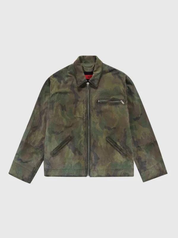 Suede Jacket in Camo sold by 424