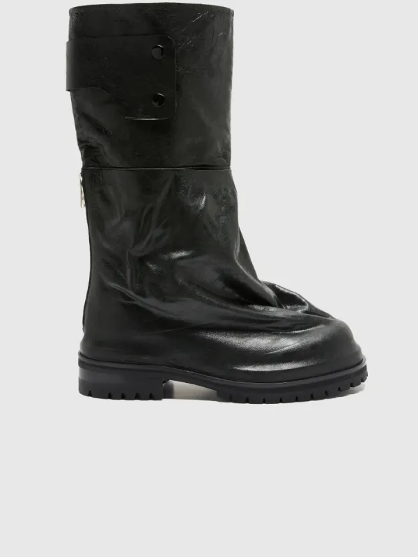 Paper Leather Marathon Overlay Boot in Black sold by 424