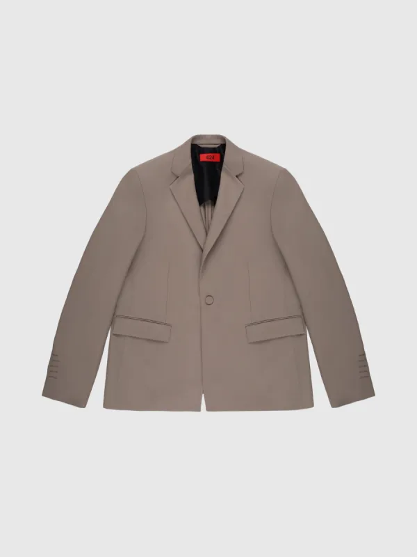 Garden Wool Tailored Short Jacket in Gray sold by 424