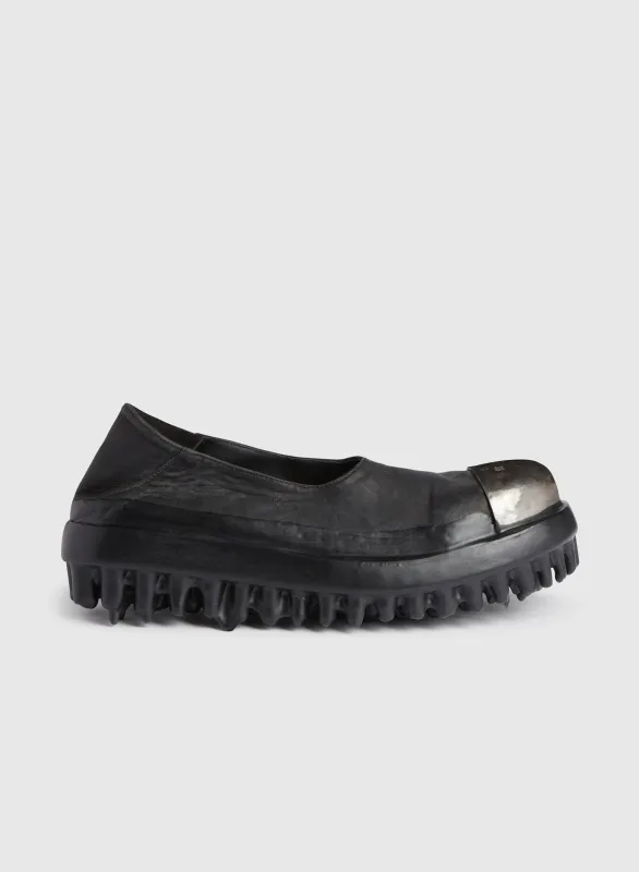 Miner Leather Slip On Black sold by 424