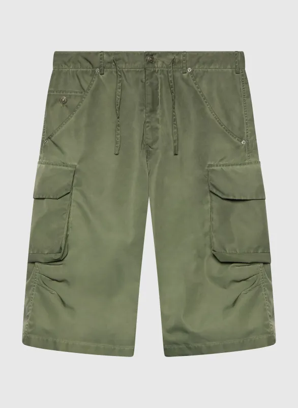 424 Cargo Bermudas Sage Green Stone Washed And Fade Dying sold by 424