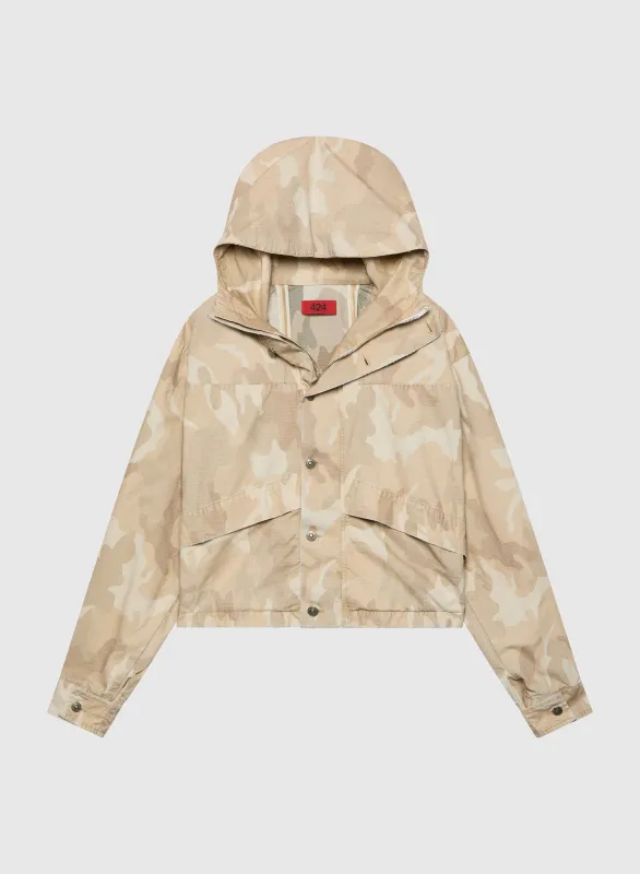 424 CROPPED PARKA SAND CAMO STONE WASHED sold by 424