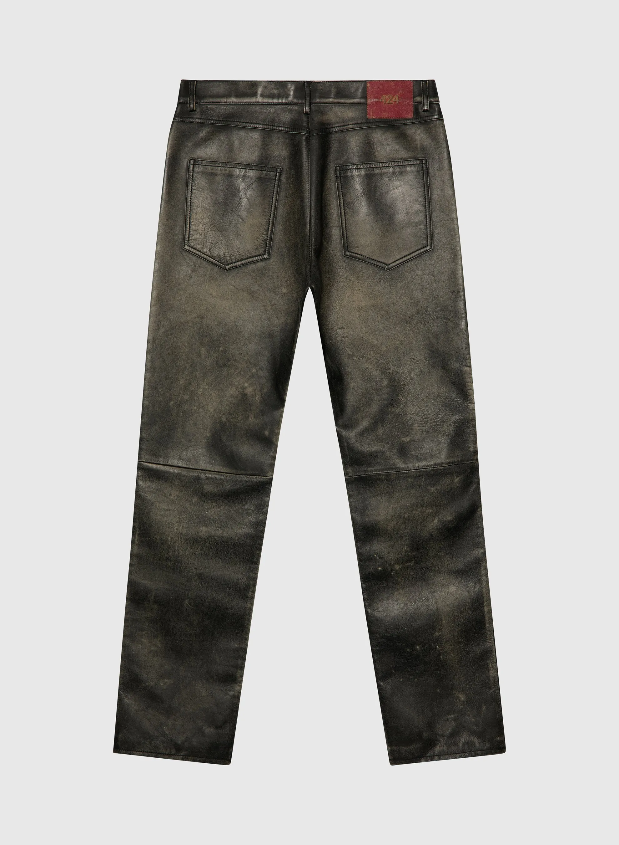 Black Leather Rub Off Pant sold by 424 product image thumbnail 2