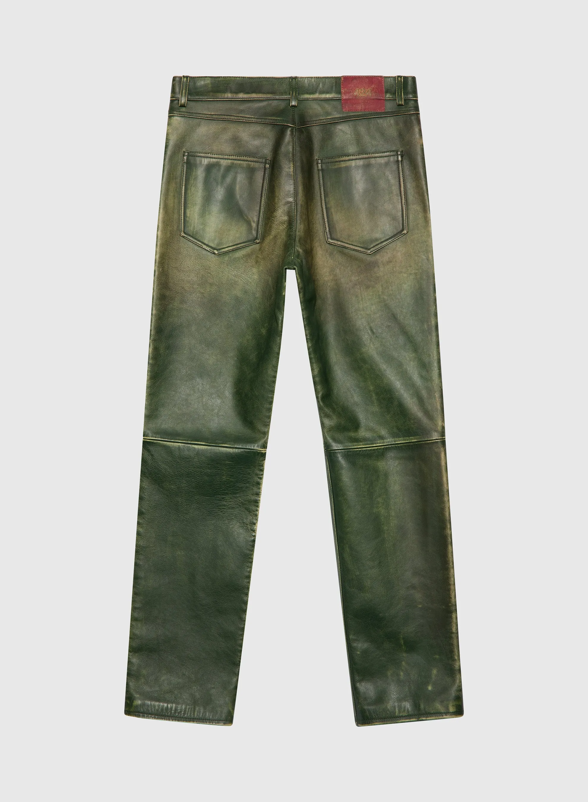 Green Leather Rub Off Pant sold by 424 product image thumbnail 2