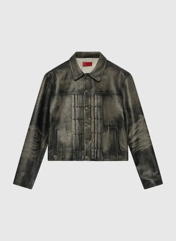Leather Trucker Black sold by 424
