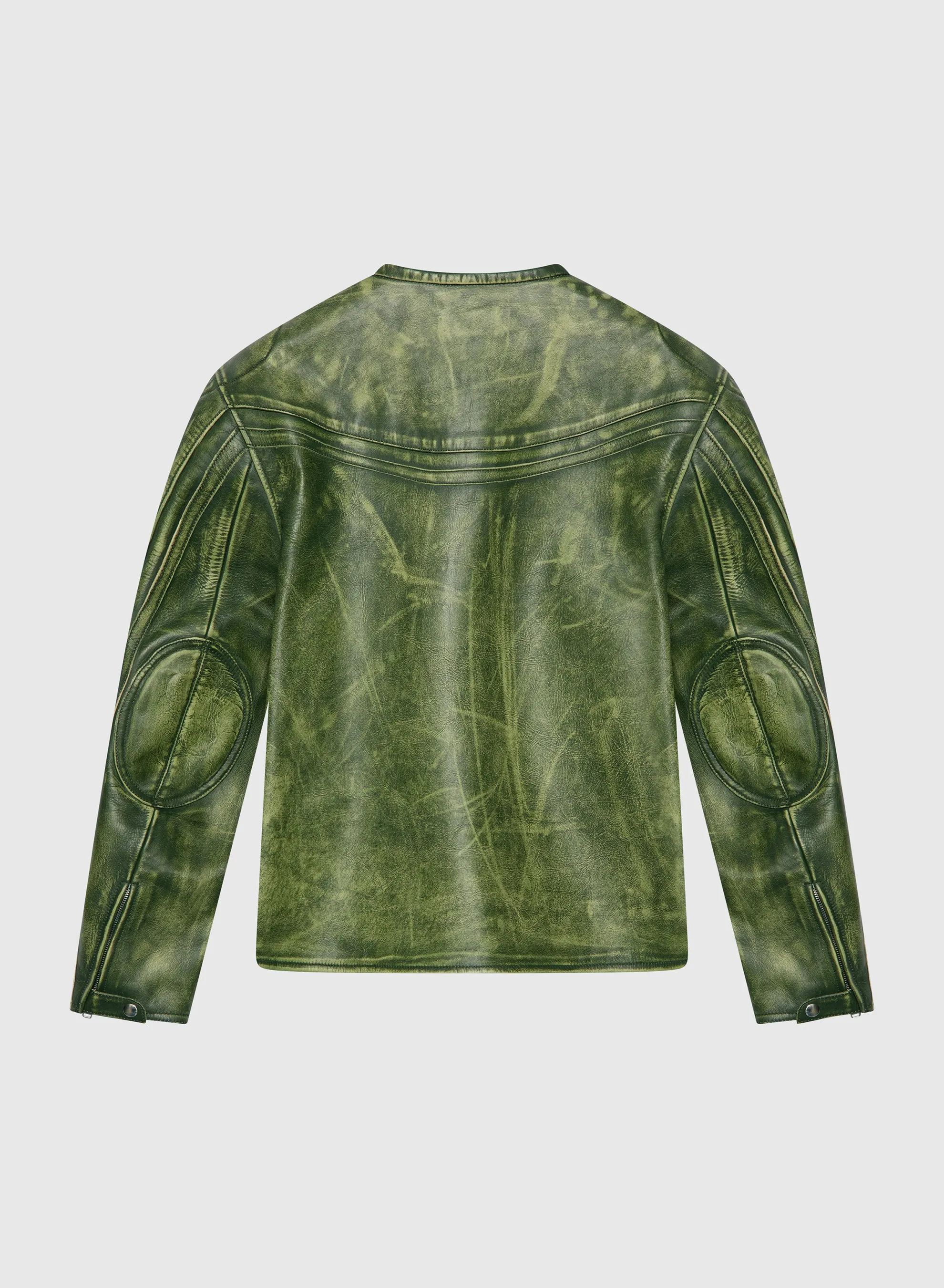 Tokyo Leather Jacket Forest Green sold by 424 product image thumbnail 2