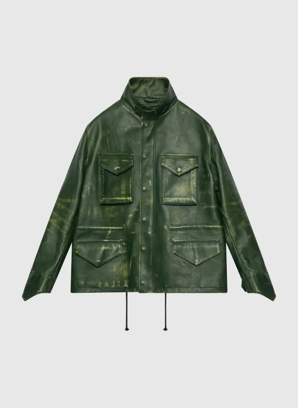 424 Leather M65 Forest Green made by 424