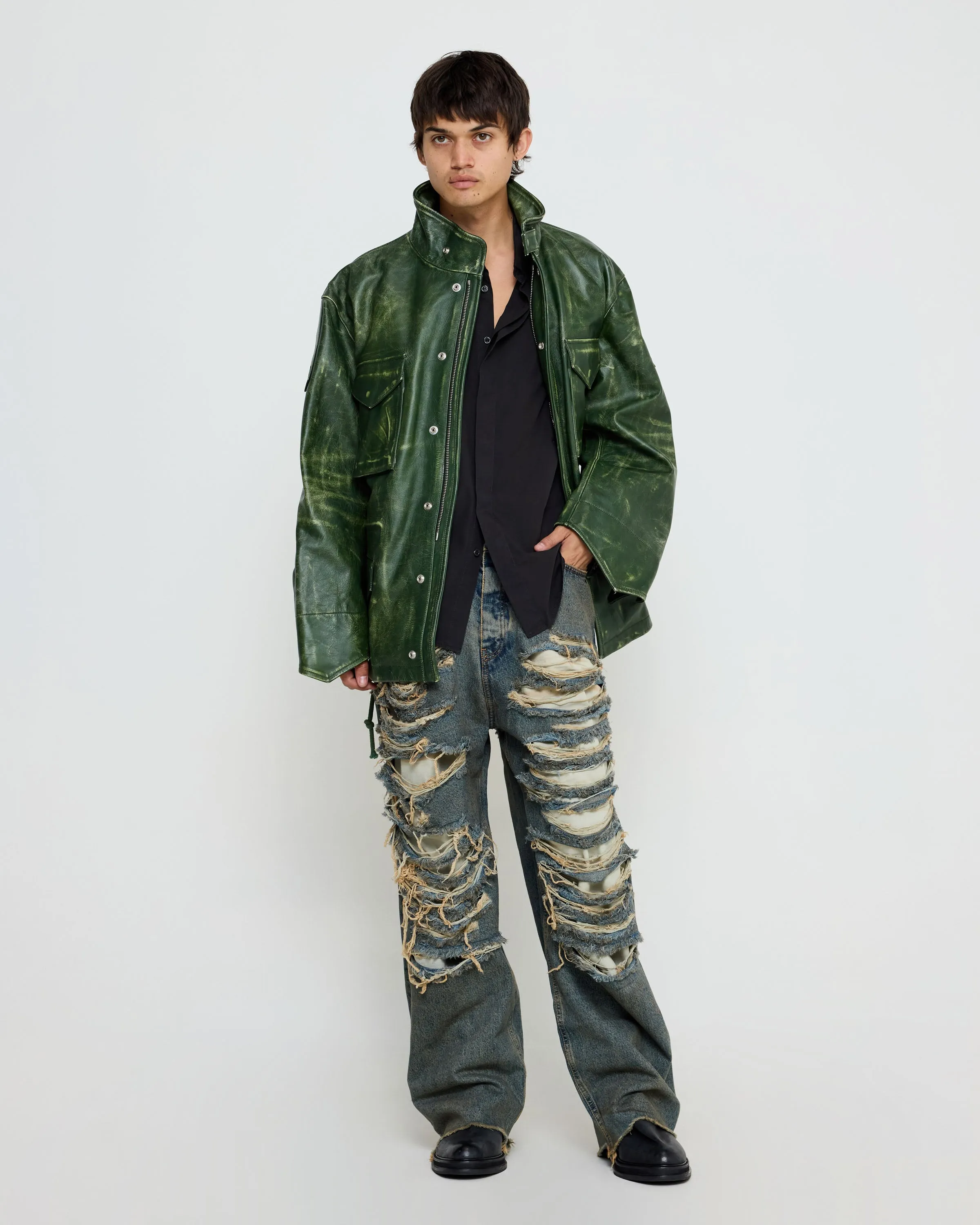 424 Leather M65 Forest Green sold by 424 product image thumbnail 3