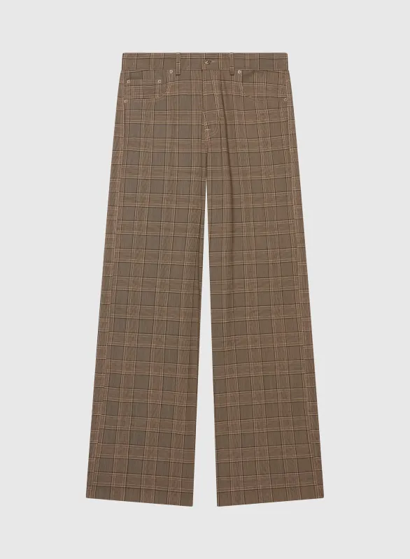 Tailored Loose Fivepocket Brown Check sold by 424