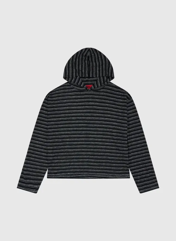 LAYERING HOODIE STRIPED LIGHTWEIGHT JERSEY made by 424