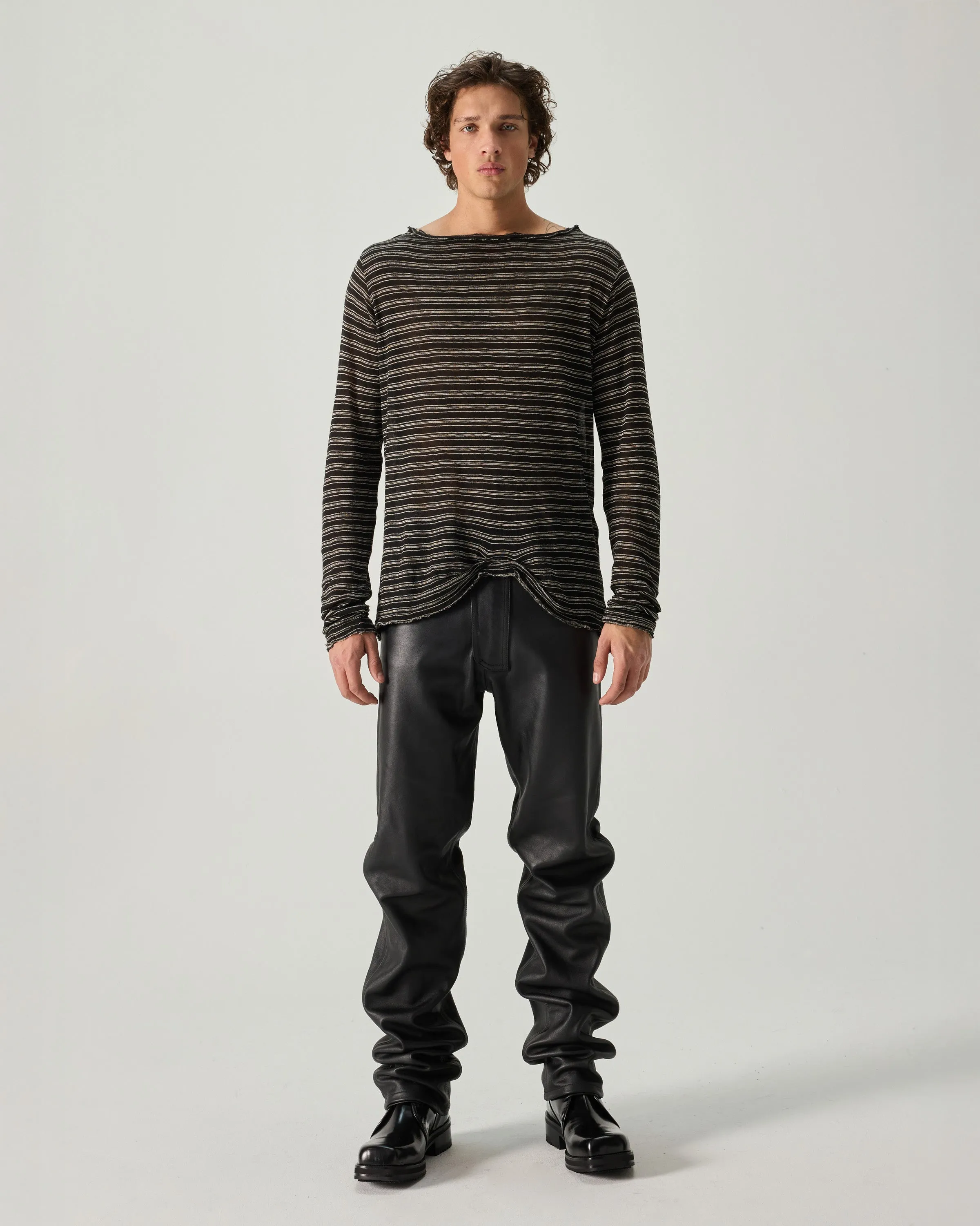 LAYERING TOP STRIPED LIGHTWEIGHT JERSEY sold by 424 product image thumbnail 3