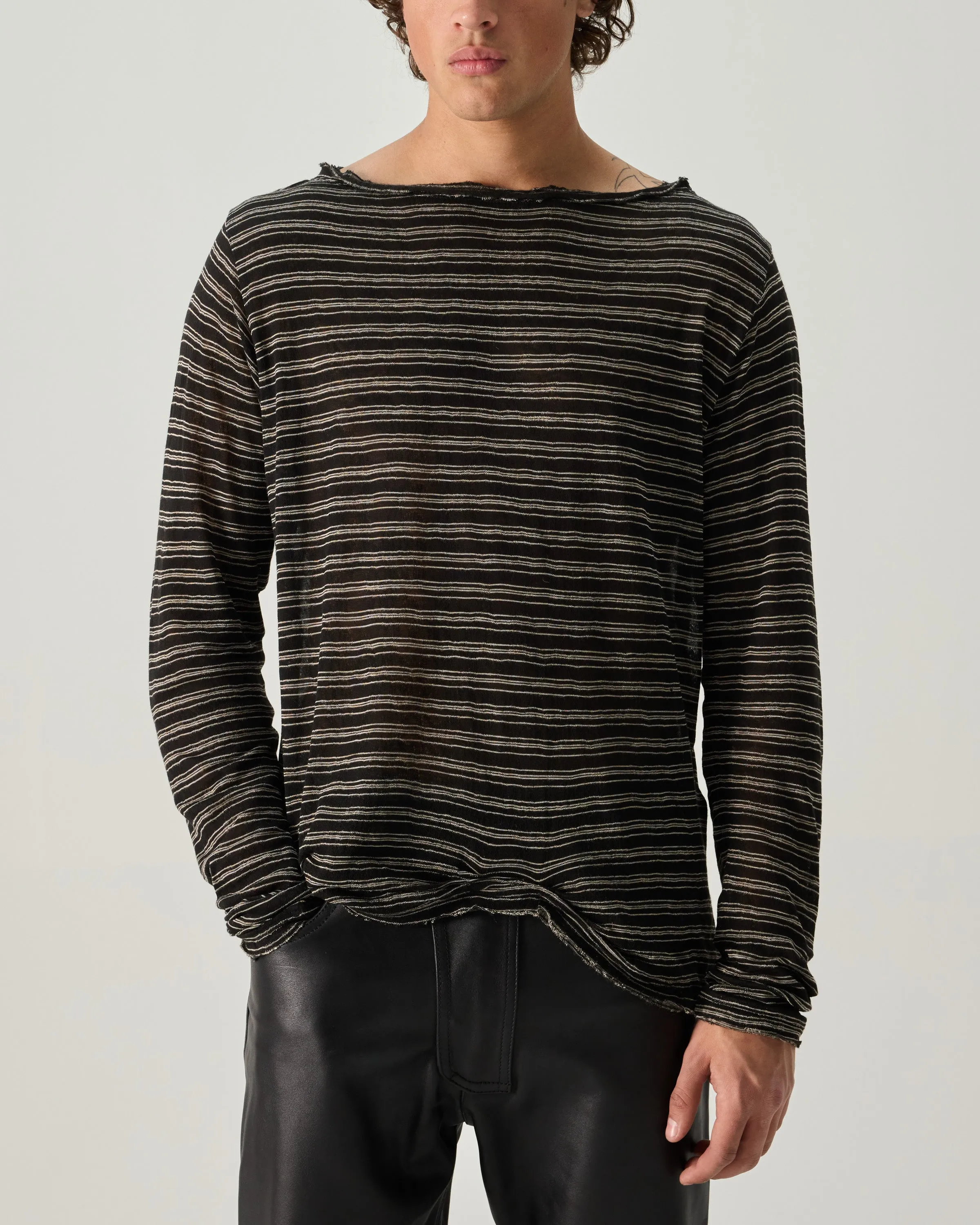 LAYERING TOP STRIPED LIGHTWEIGHT JERSEY sold by 424 product image thumbnail 4