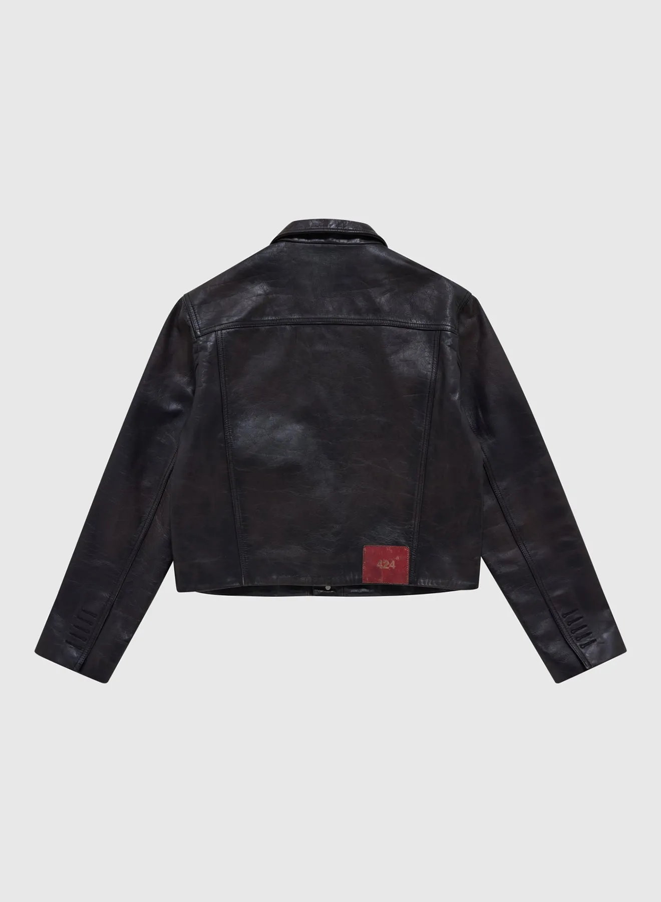 TRUCKER RUB OFF LEATHER IN BLACK sold by 424 product image thumbnail 2