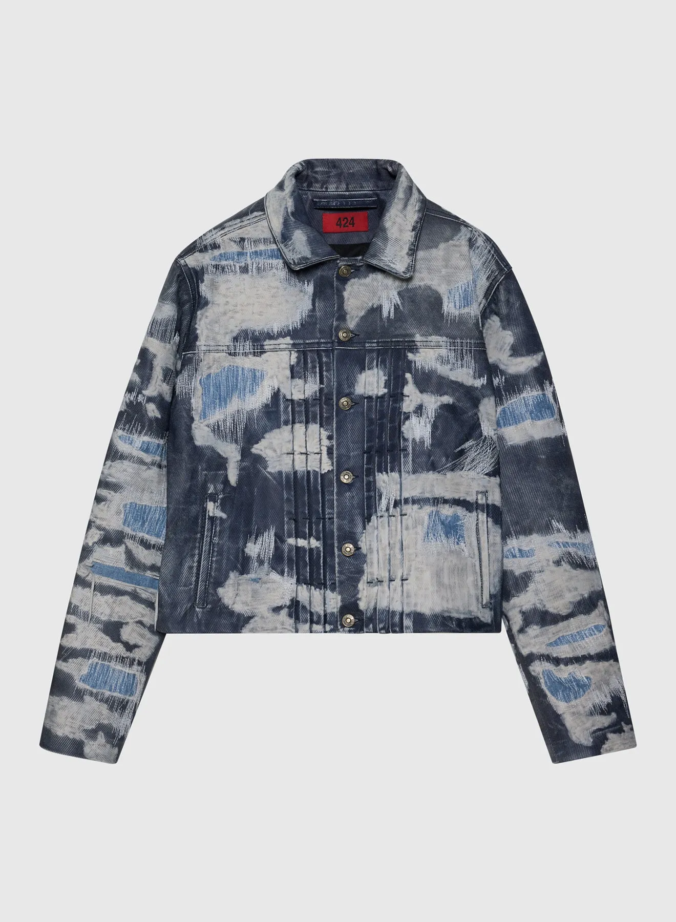 DISTRESSED TRUCKER RUB OFF LEATHER IN BLUE sold by 424