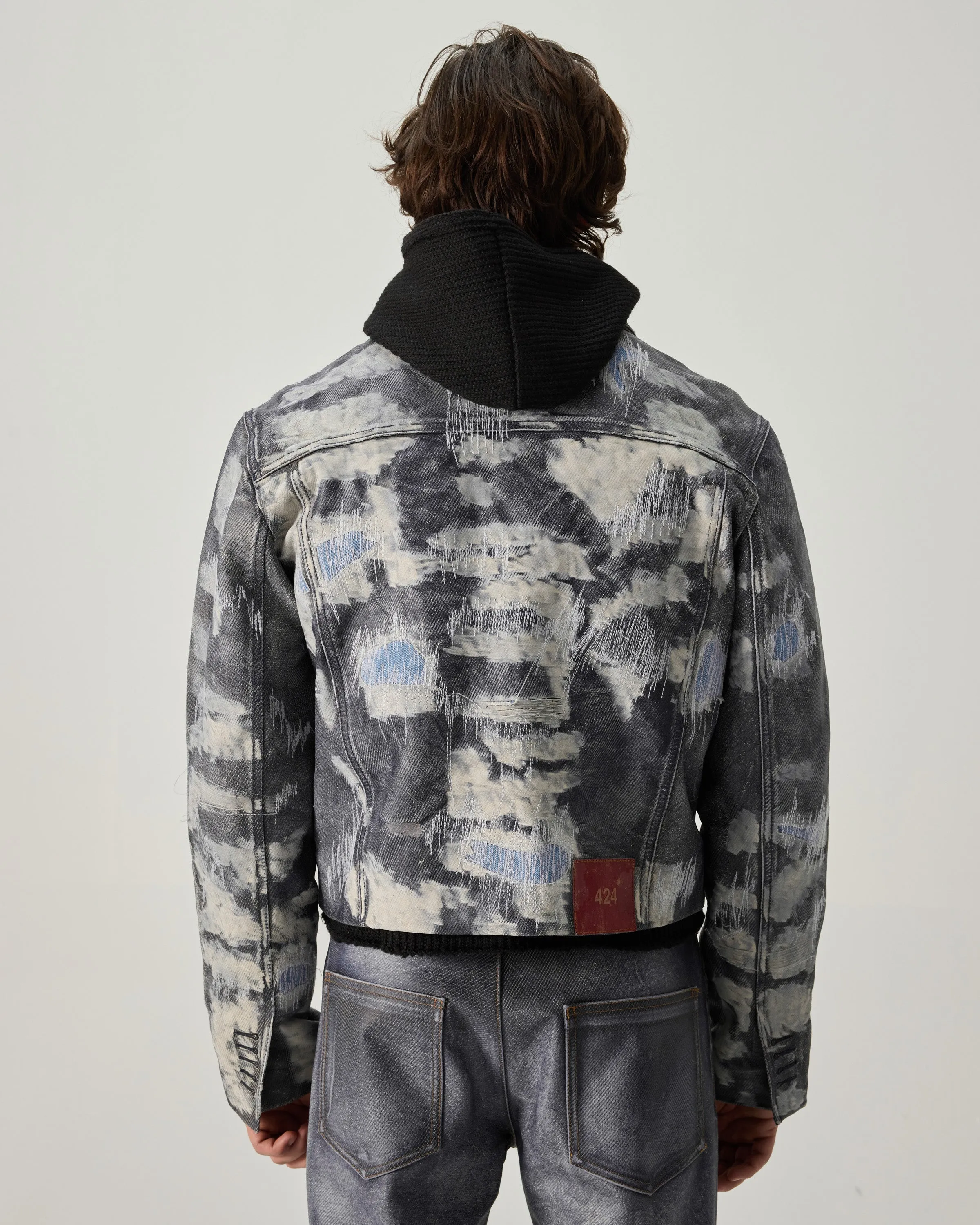 DISTRESSED TRUCKER RUB OFF LEATHER IN BLUE sold by 424 product image thumbnail 4