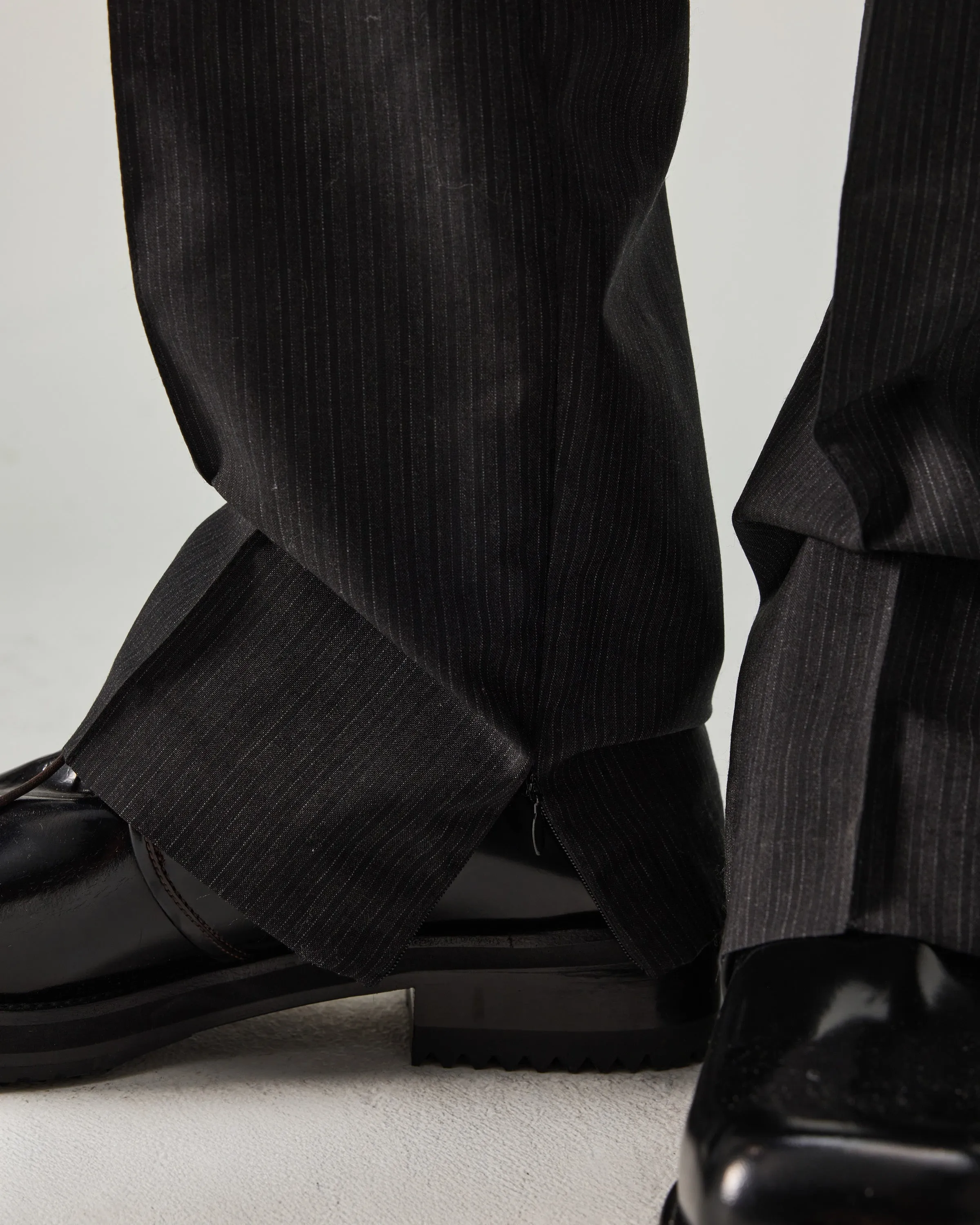 FIGO PANTS PINSTRIPES WOOL IN BLACK sold by 424 product image thumbnail 5