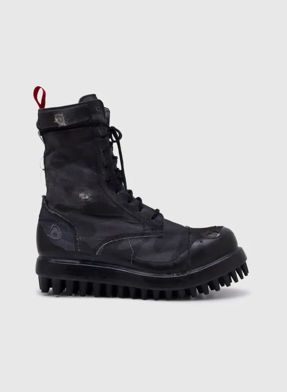MINER BOOTS RIP STOP IN BLACK CAMO sold by 424
