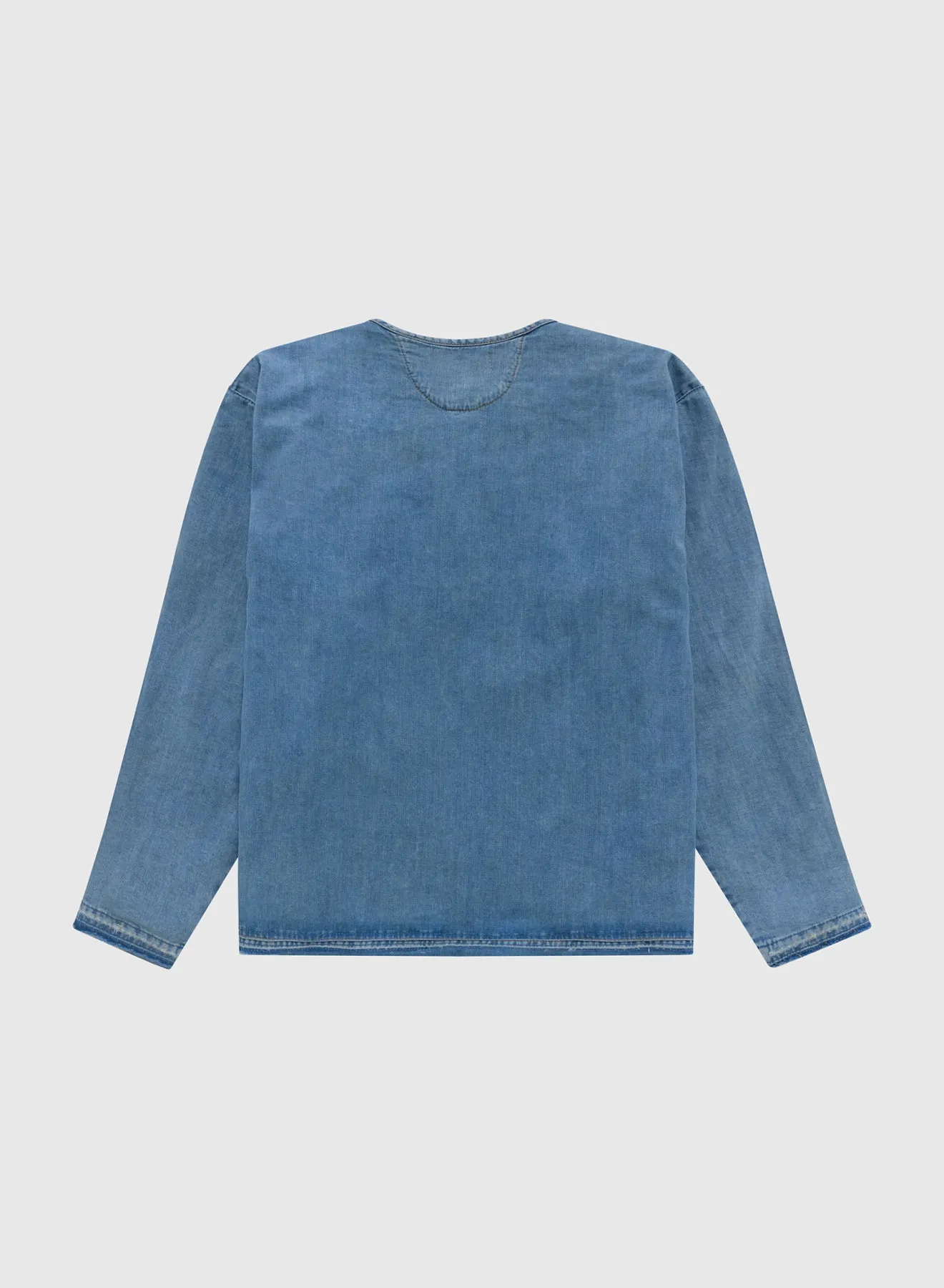 424 HENLEY CHAMBRAY & THERMAL BLEACHED IN BLUE sold by 424 product image thumbnail 3