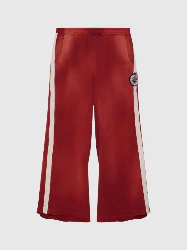 CREST TRACK PANT JERSEY IN VINTAGE RED made by 424