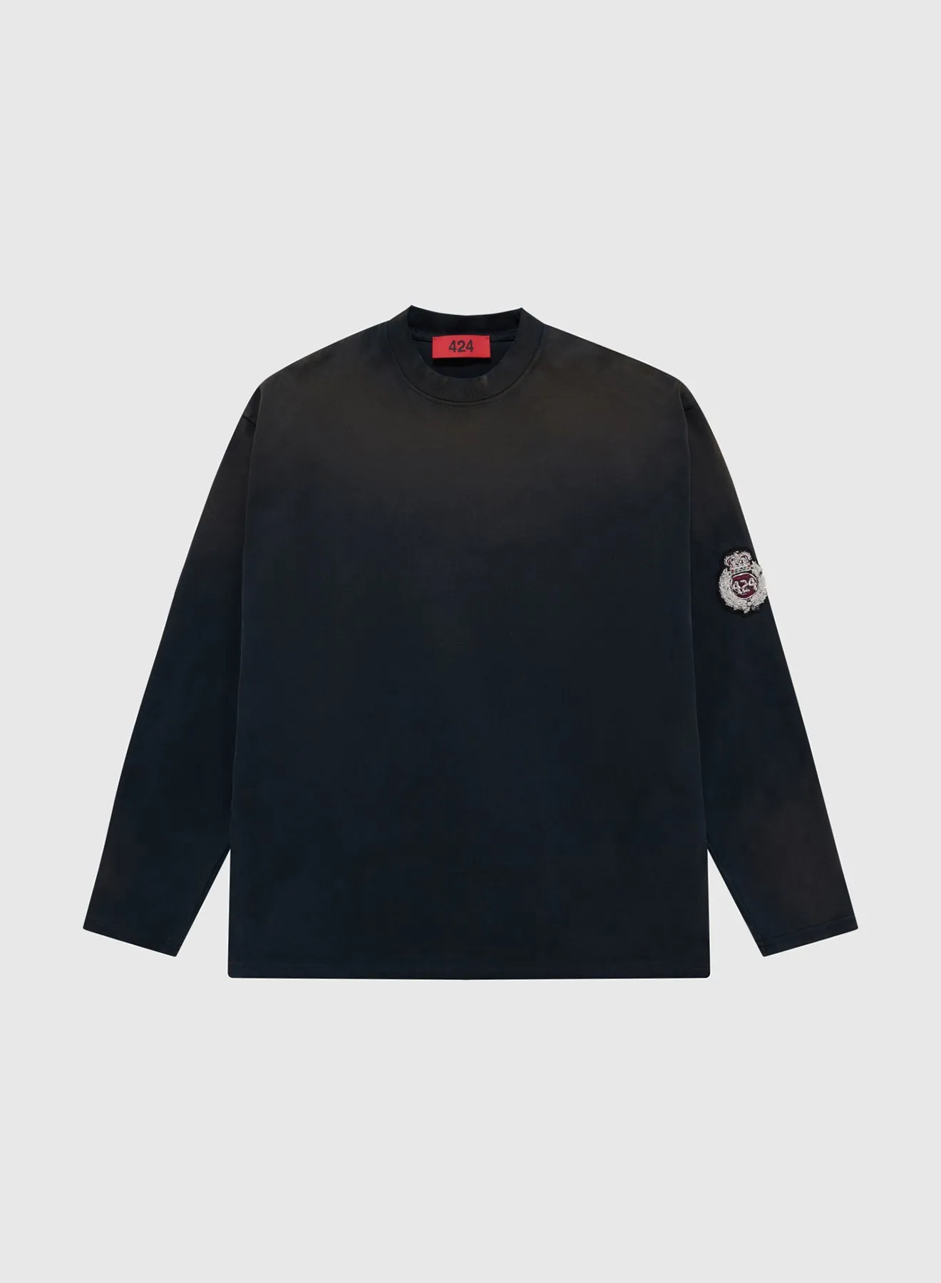 CREST LONGSLEEVE JERSEY IN VINTAGE BLACK sold by 424