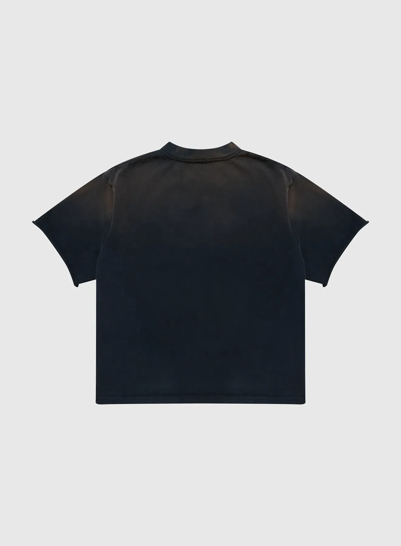 CREST CROPPED SCALLOP TEE JERSEY IN VINTAGE BLACK sold by 424 product image thumbnail 2