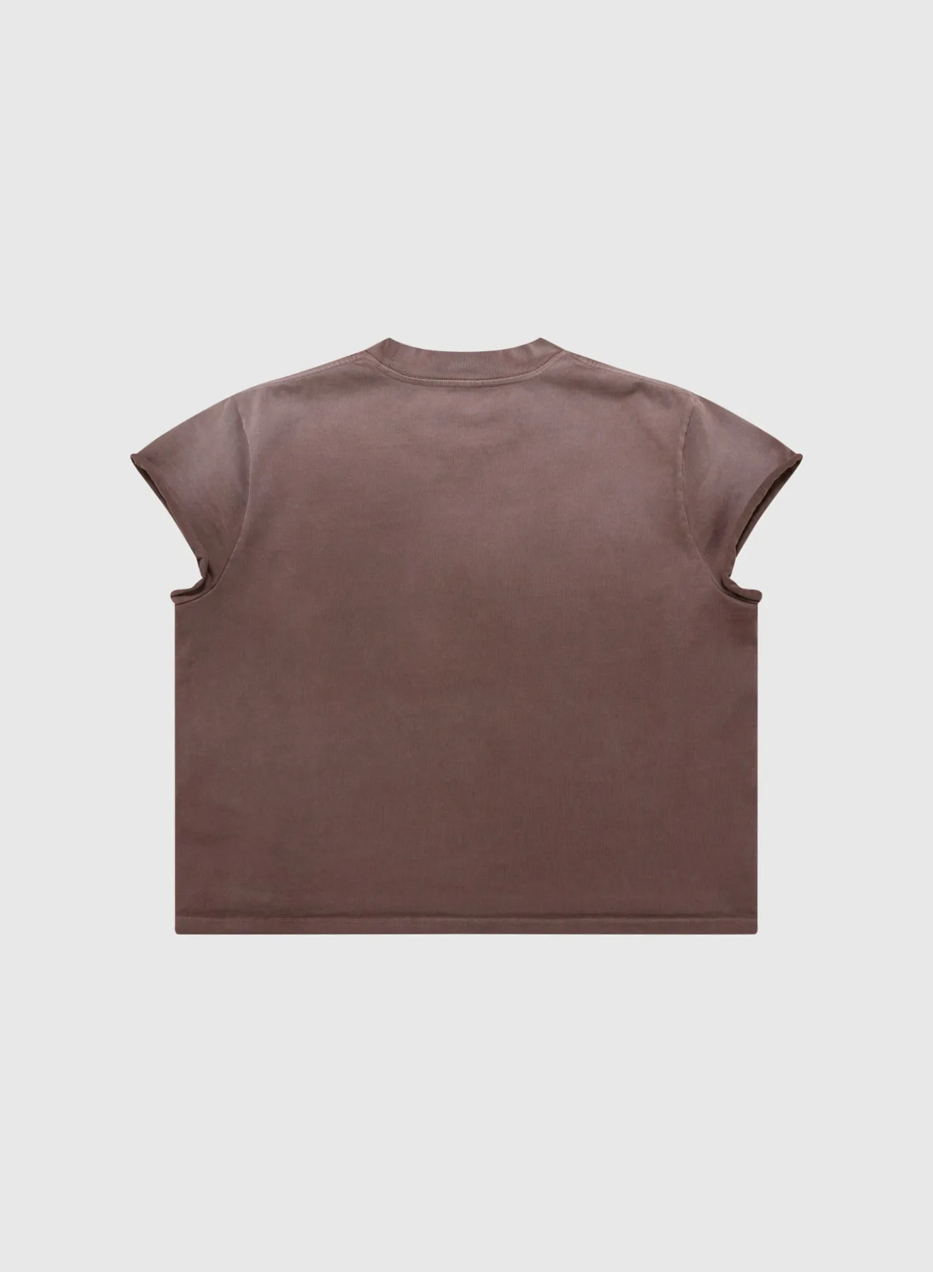 CREST CROPPED SCALLOP TEE JERSEY IN VINTAGE BROWN sold by 424 product image thumbnail 2