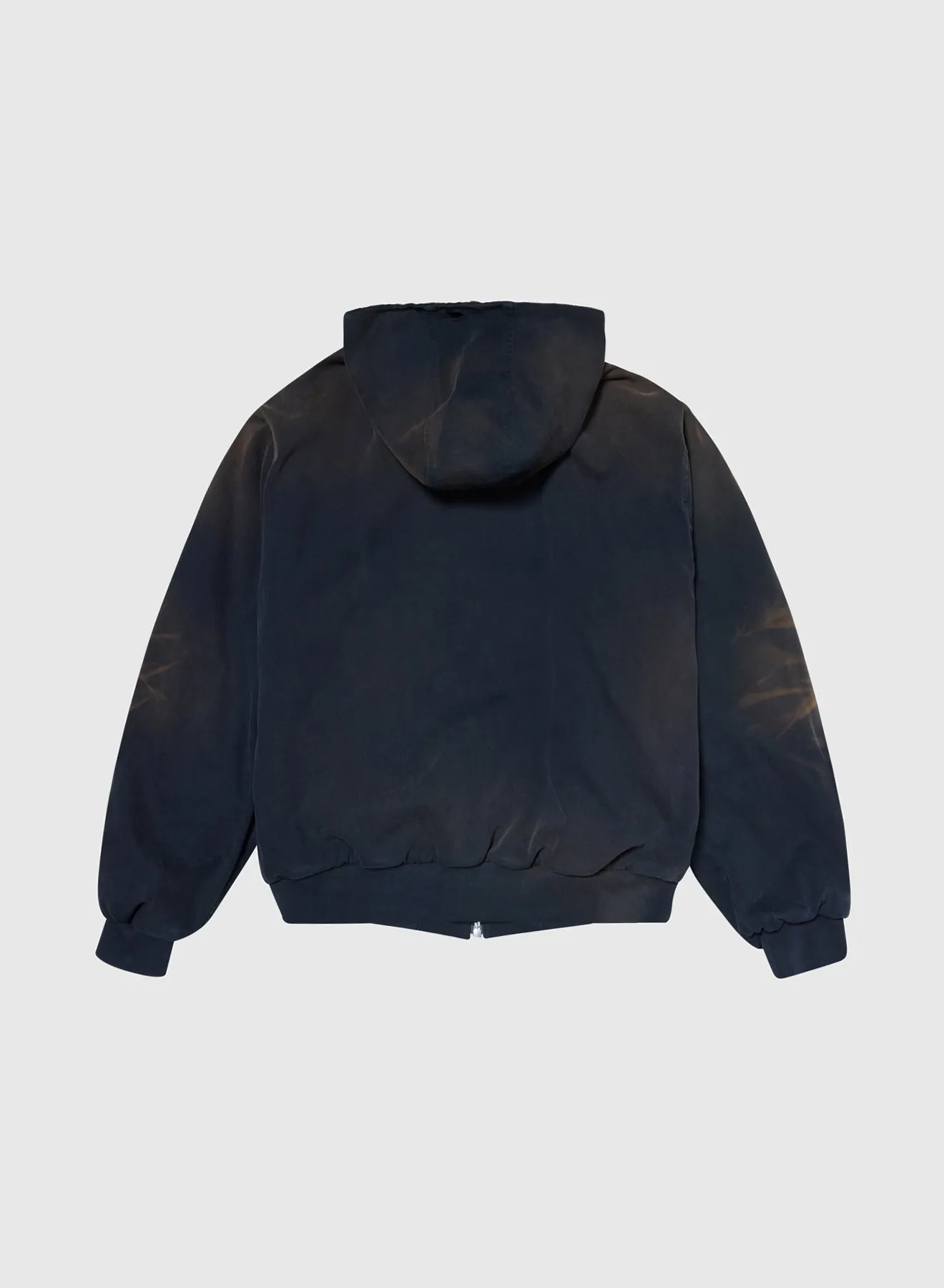 CREST HOODED BOMBER JERSEY IN VINTAGE BLACK sold by 424 product image thumbnail 2