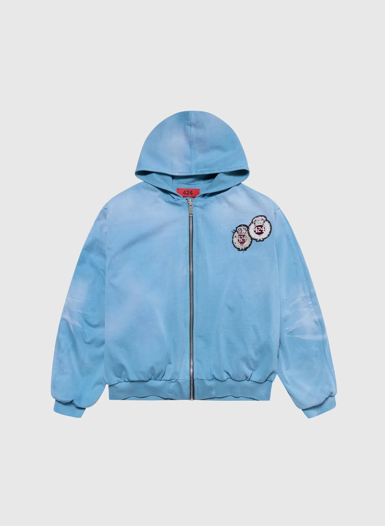 CREST HOODED BOMBER JERSEY IN VINTAGE AVIO sold by 424